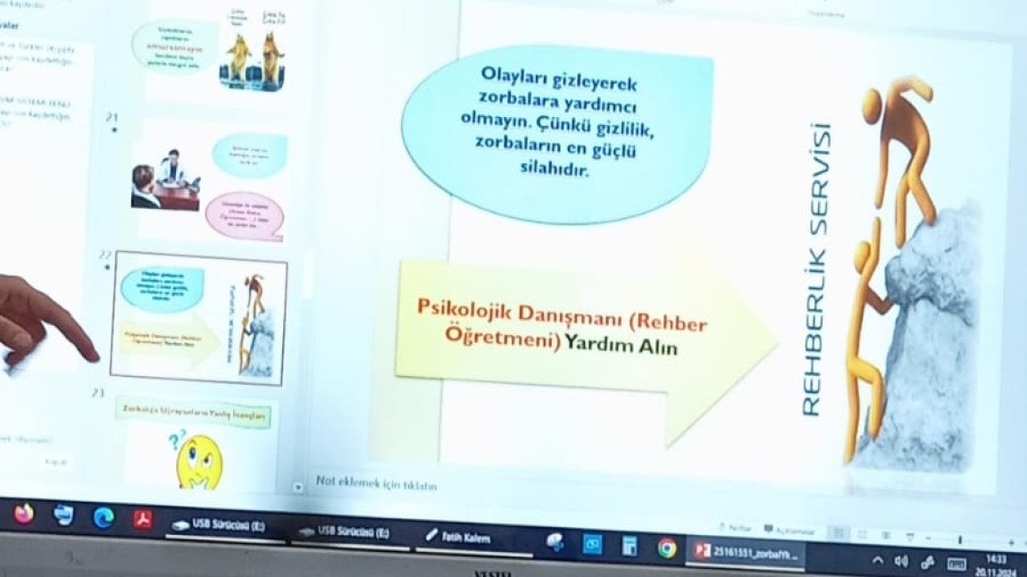 Öğretmenlere Yönelik Akran Zorbalığı ve Şiddetin Önlenmesi Semineri Verilmesi